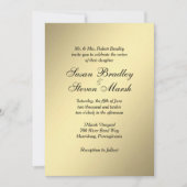 Elegant Gold Wedding Invitation Kaart (Voorkant)