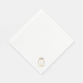 Elegant Gold Wedding Monogram Servet (Hoek)