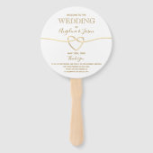 Elegant Gold Wedding Program Handwaaier (Voorkant)