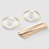 Elegant Gold Wedding Program Handwaaier (Niet-gemonteerd)