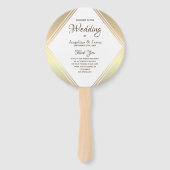 Elegant Gold Wedding Program Handwaaier (Voorkant)