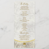 Elegant Gold Wedding Programma (Achterkant)