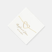 Elegant Gold Wedding Servet (Hoek)