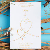 Elégant Gold Weeding Invitation