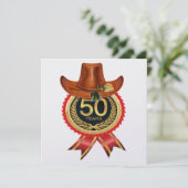 Elegant Gold Western Fifty Invitation (Debout devant)