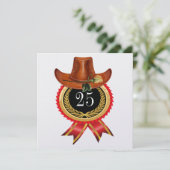 Elégant Gold Western Invitation (Debout devant)