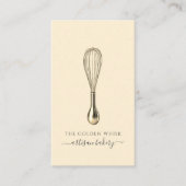 Elegant Gold Whisk Baker Bakery Chef Caterer Visitekaartje (Voorkant)