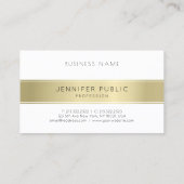 Elegant Gold White Clean Design-Sjabloon — prachti Visitekaartje (Achterkant)