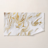 Elegant Gold White Faux Marble Bad Handdoek (Handdoek)