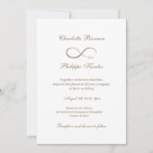 Elegant Gold White Grey Wedding Kaart (Voorkant)