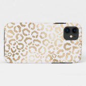 Elegant Gold White Leopard Cheetah Animal Print Case-Mate iPhone Case (Achterkant (horizontaal))