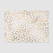 Elegant Gold White Leopard Cheetah Animal Print Tissuepapier (Voorkant)
