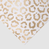 Elegant Gold White Leopard Cheetah Animal Print Tissuepapier (Detail)