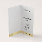 Elegant Gold White Old English Calligraphy Script Visitekaartjes (Binnen)