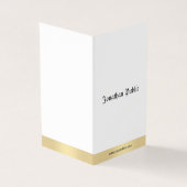 Elegant Gold White Old Style Classic Calligrafie Visitekaartjes (Buitenkant)