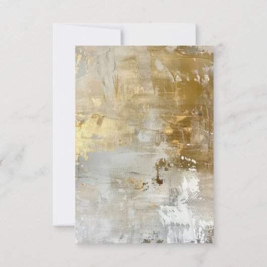 Elegant Gold White Photo Mariage Carte de remercie (Dos)