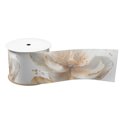 Elegant Gold & White Poppy Wedding Lint (Spoel)