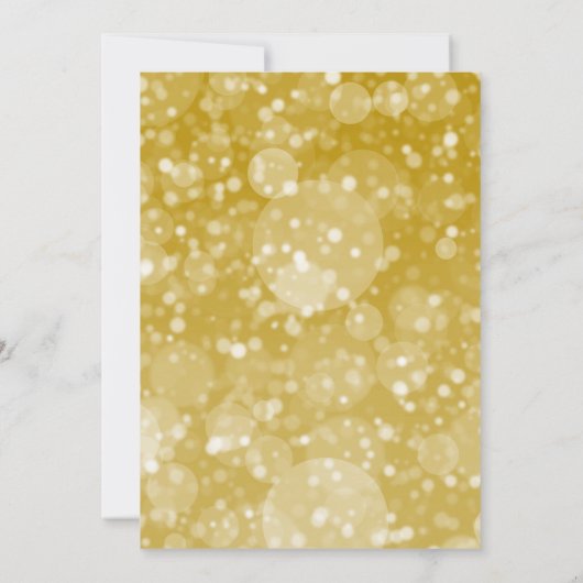 ELEGANT GOLD WHITE SPARKLES CUSTOM BIRTHDAY KAART (Achterkant)