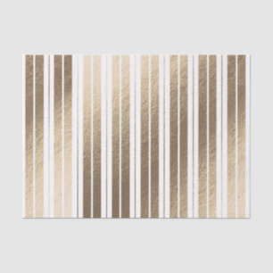 Elegant Gold White Striped Tissuepapier
