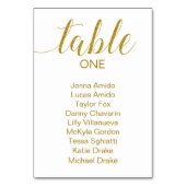 Elegant Gold White Wedding Seding Chart Kaarten (Voorkant)