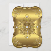 Elegant Golden Birthday Party Gold Elite Diamond Kaart (Achterkant)