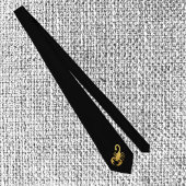 Elegant Golden - Black Scorpio Zodiac Stropdas