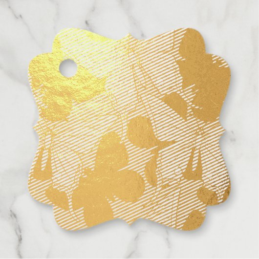 Elegant Golden Butterfly Label (Voorkant)