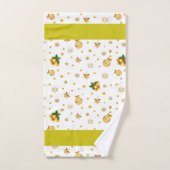 Elegant Golden Christmas Icons & Monogram on White (Serviette à main)