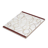 Elegant Golden Circle Geometry Pattern Tegeltje (Zijkant)