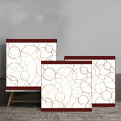 Elegant Golden Circle Geometry Pattern Tegeltje