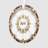 Elegant Golden Circular Lijst Ornament (voorkant)