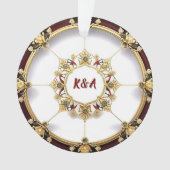 Elegant Golden Circular Lijst Ornament (voorkant)