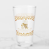 Elegant Golden Confetti Glas (Voorkant)