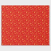 Elegant Golden Confetti op Red Cadeaupapier (Vlak)