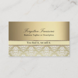 Elegant  Golden Damask Pattern Visitekaartje