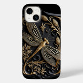 Elegant Golden Dragonfly in Bronze Filigree Case-Mate iPhone Case (Achterkant)