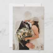 Elegant Golden Frame Photo Wedding Invitation (Devant)