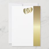 Elegant Golden Hearts Design Kaart (Achterkant)
