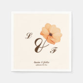 Elegant Golden Herfst Weddenschap Servet (Voorkant)