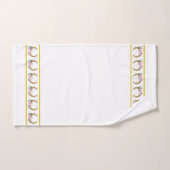 Elegant, Golden Horseshoes with Flowers on White (Serviette à main)