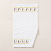 Elegant, Golden Horseshoes with Flowers on White Bad Handdoek (Handdoek)
