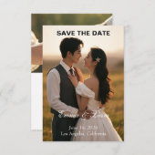 Elegant Golden-Hour Save the Date Card (Voorkant / Achterkant)
