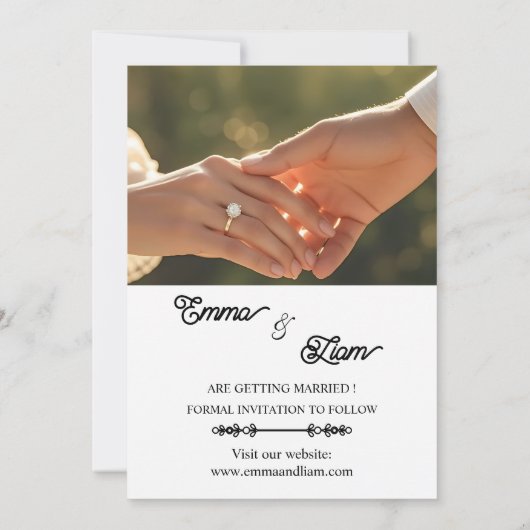 Elegant Golden-Hour Save the Date Card (Dos)