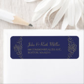 Elegant Golden Lijst 2 Return Address Labels (Insitu)