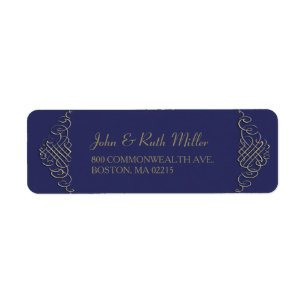 Elegant Golden Lijst 2 Return Address Labels