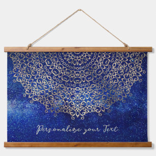 Elegant Golden Mandala Trippy Psychedelic Hippie Hangend Wandkleed