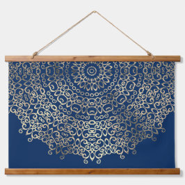 Elegant Golden Mandala Trippy Psychedelic Hippie Hangend Wandkleed