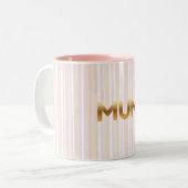 Elegant Golden MUM Mug - Minimalist Mother's Day  (Devant gauche)