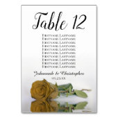 Elegant Golden Ochre Roos Seating Chart Wedding Kaart (Achterkant)