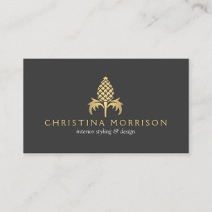 Elegant Golden  Pineappel II Visitekaartje